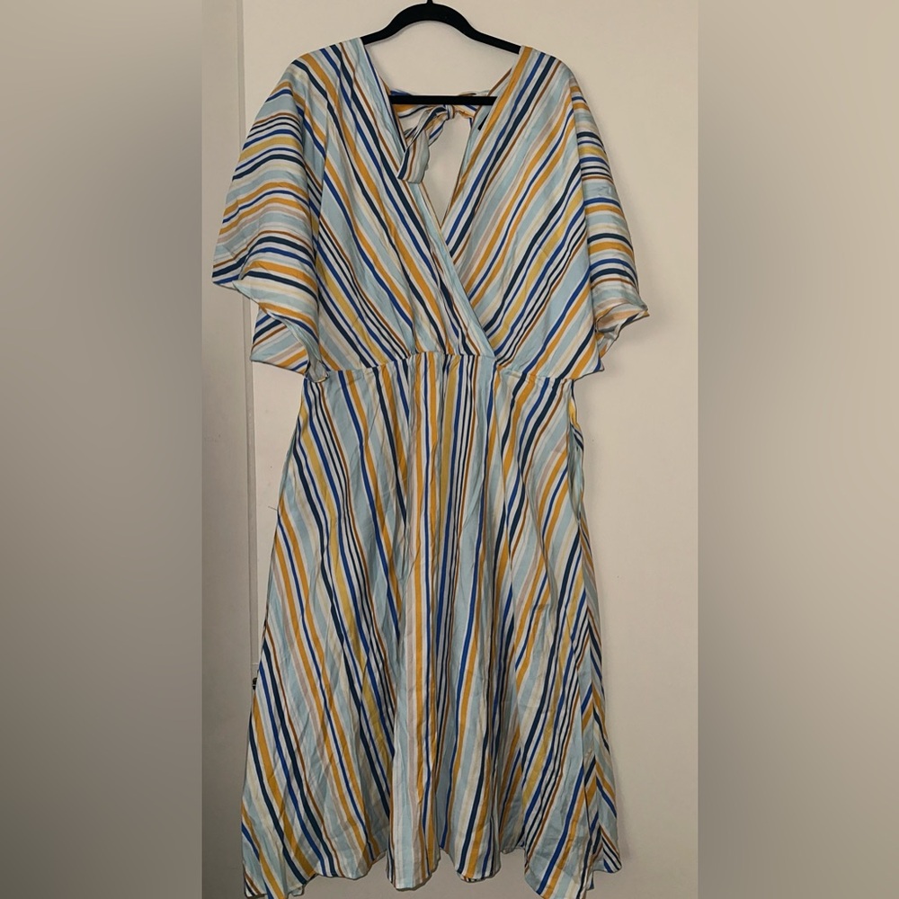 Eloquii Flutter Sleeve Midi Dress